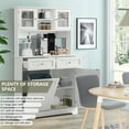 thumbnail image 4 of KIGOTY Kitchen Pantry Storage Cabinet, Double Tilt Out Trash Cabinets Freestanding Storage Cabinets, 2 Drawers and 1 Tilt Out Trash Cabinet, Kitchen, Dinning Room, Living Room, White, 4 of 6