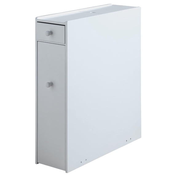 KioJJp Bathroom Floor Cabinet Wood in Pure White (Model: ZLMN46001)