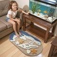 thumbnail image 4 of FRABE Beach Bathroom Rugs, Non Slip Bath Mat Ultra Soft Washable Absorbent Quick Dry, Ocean Sea Theme Bath Rug with Starfish Shell for Shower Floor, Kitchen Decor, Kids Room, 22"x34", 4 of 10