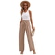 thumbnail image 2 of Pantalones Anchos de Salón para Mujer, Color Caqui, Talla XL, 2 of 8