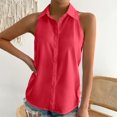 thumbnail image 6 of Women Sleeveless Button Down Shirts Chiffon for Work and Casual Occasions, 6 of 6