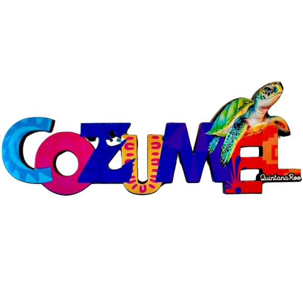 Cozumel Mexico Imanes Para Refrigerador Souvenirs Recuerdo Turistico Pueblitos Magicos Playas MDF 3 mm Mexicanitas Iman para Refrigerador
