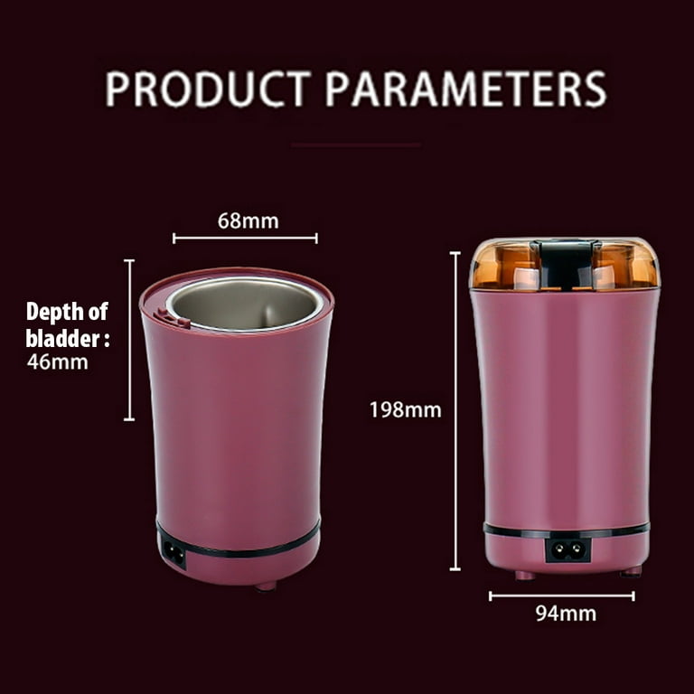Homchum Electric Coffee Grinder, Coffee Bean Grinder, Spice and Nut Grinder  for Beans Grain, Stainless Steel- Purple 