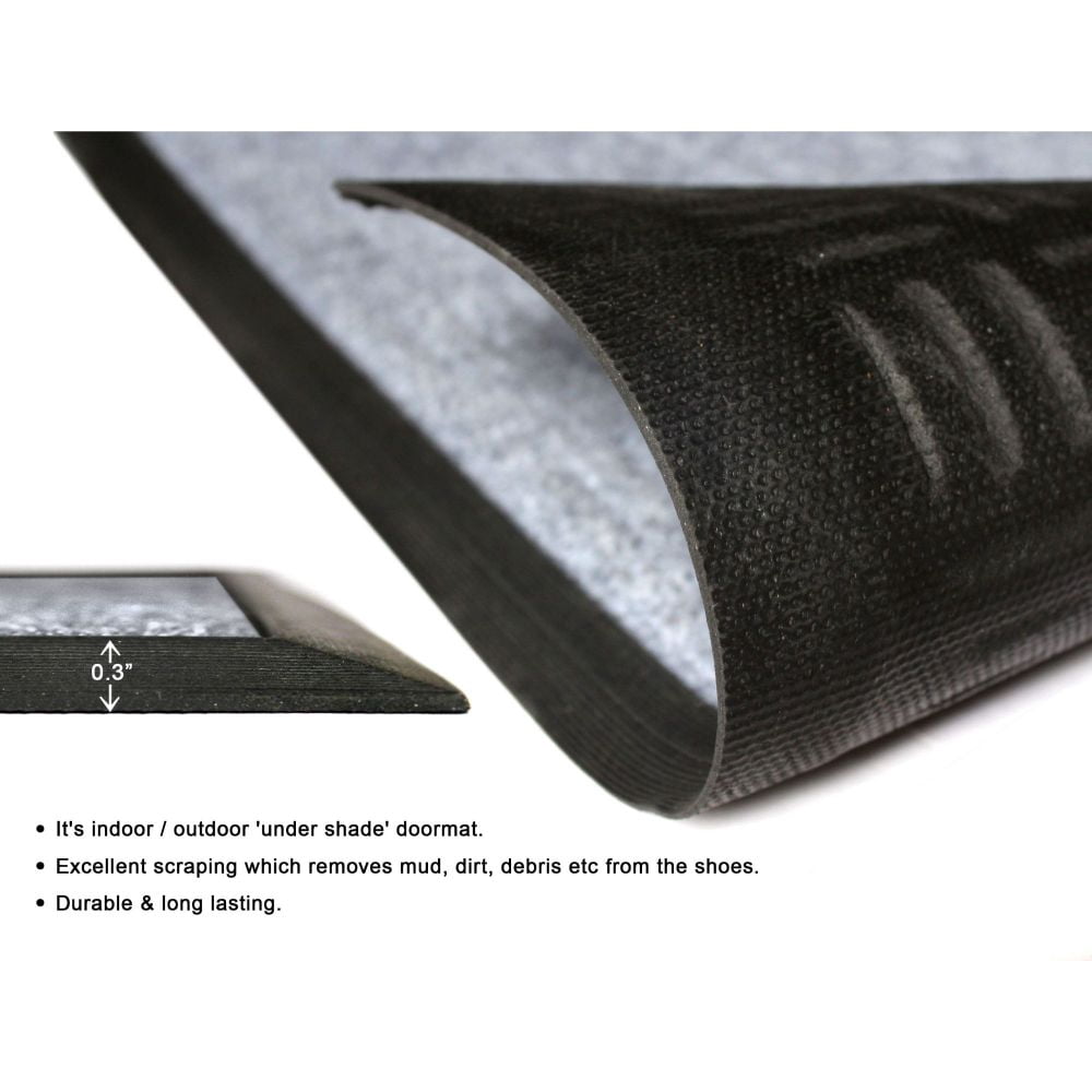 RugSmith Moulded Rubber Poly Patterned Outdoor Doormat, 18" x 30"