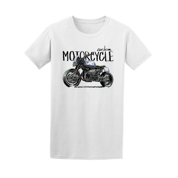 Custom Motorcycle Blue Classic T-Shirt Men -Image by Shutterstock, Male Large