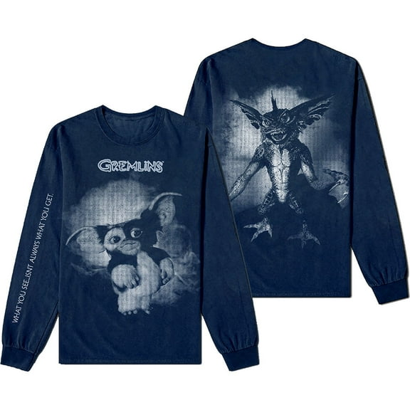 Warner Bros Unisex Long Sleeve T-Shirt Gremlins Graphic (Small)