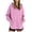 Pink-1, variant on Womens Oversized Hoodies V Neck Long Sleeve Pullover Sweatshirts Fall Winter Fashion Hooded Clothes with Pocket