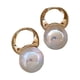 thumbnail image 5 of Pendientes de perlas para mujer, pendientes colgantes de oro blanco y plata, pendientes de perlas con circonita cúbica, grandes, 14 mm Rojo Verde, 5 of 5