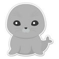 thumbnail image 1 of Cute Little Seal - 12" Vinyl Sticker Waterproof Decal, 1 of 1