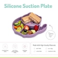 thumbnail image 4 of Assiette avec ventouse en silicone divisée, chat, violet, 4 of 7