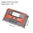 thumbnail image 2 of Controlador de carga solar MPPT Uxcell 40A cargador de panel solar 12V 24V adaptación automática regulador inteligente con LCD, 2 of 5