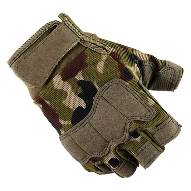 1 paire de gants demi-doigts hommes gants tactiques camouflage