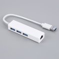 thumbnail image 3 of Hub de datos de 3 puertos USB3.0 RJ45 para computadora portátil iOS Mac Android (USB) Likrtyny Para estrenar, 3 of 9