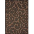 thumbnail image 1 of Unique Loom Botanical Collection Abstract Swirls Transitional Indoor and Outdoor Flatweave Area Rug, 4 x 6 Feet, Chocolate Brown/Black, 1 of 1