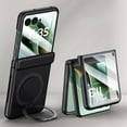 thumbnail image 5 of Decase Magnetic Kickstand Case with Built-in Screen Protector Compatible with Motorola Razr 60 Ultra, Shockproof Hard PC Back Cover with 360° Rotating Ring Stand, Full Protection,Black, 5 of 8