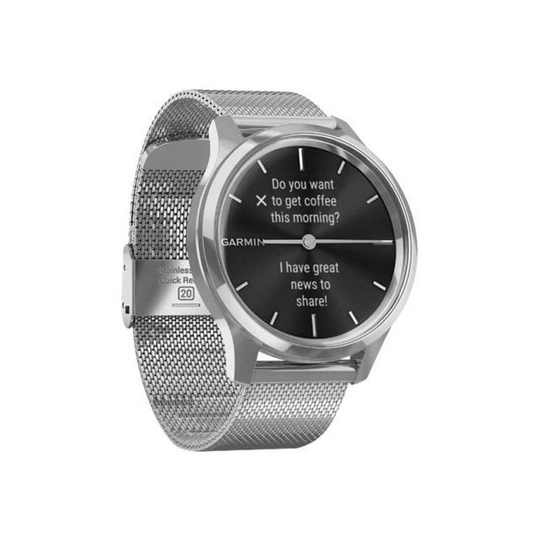時計 Garmin Luxe Silver Milanese Garmin vivomove® Luxe Milanese with Silver Hardware - Walmart.com