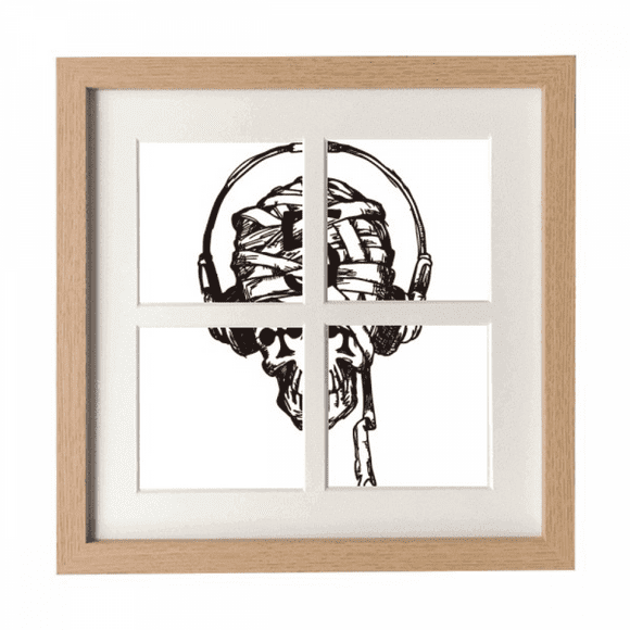 Headset l Music Pattern Illustrate Frame Wall Tabletop Display 4 Openings Picture