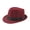 Red, variant on Joernso Fedora Hat Wide Brim Sun Protection Solid Color Panama Cap Boater Summer Beach Sunhat for Vacation