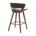 thumbnail image 5 of Jagger Modern 26" Wood and Black Faux Leather Counter Height Barstool, 5 of 7