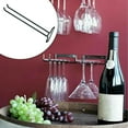 thumbnail image 4 of , Stemware Rack Champagne Glass Holder under Cabinet Hanging Mount Cup Display Bar Kitchen with 1 Row for 4 Glasses, 4 of 8