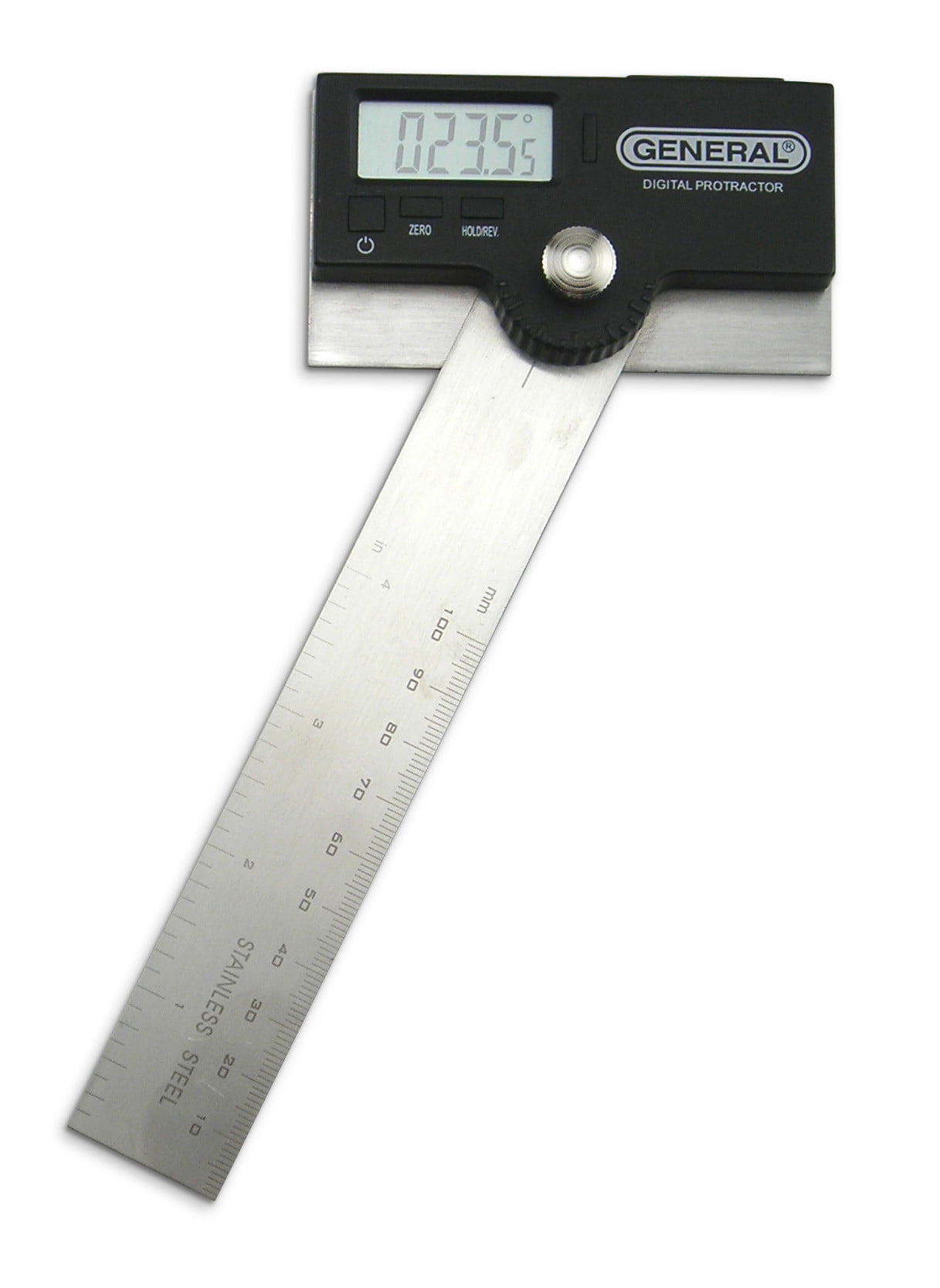General Tools 1702 6-Inch Stainless Steel Pivoting Arm Digital Protractor by General