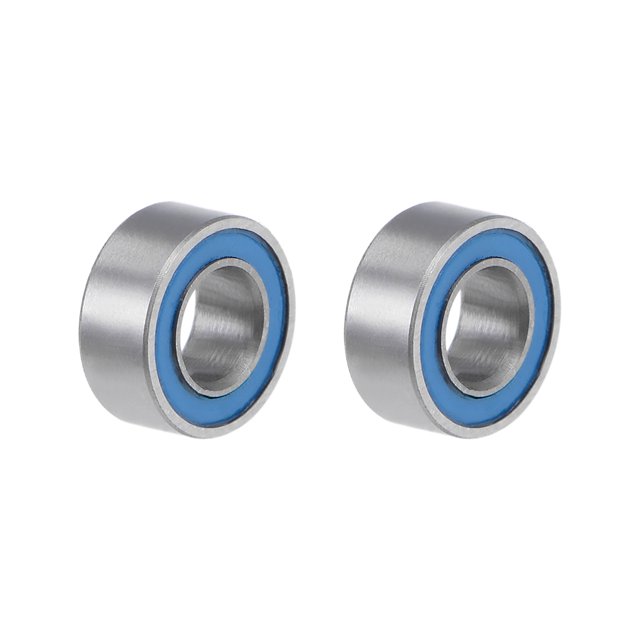 Rodamientos de Bolas MR63-2RS Z2 3mmx6mmx2.5mm Doble Sellado Acero Cromado Sello Azul 2pcs
