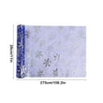 thumbnail image 3 of CuiLiyq Christmas Table Runner, Christmas Decorations Snowflake Christmas Runner, for Table Seasonal Winter Holiday Decor for Dining Table Decorations (Blue, 108.2" x 11"), 3 of 6