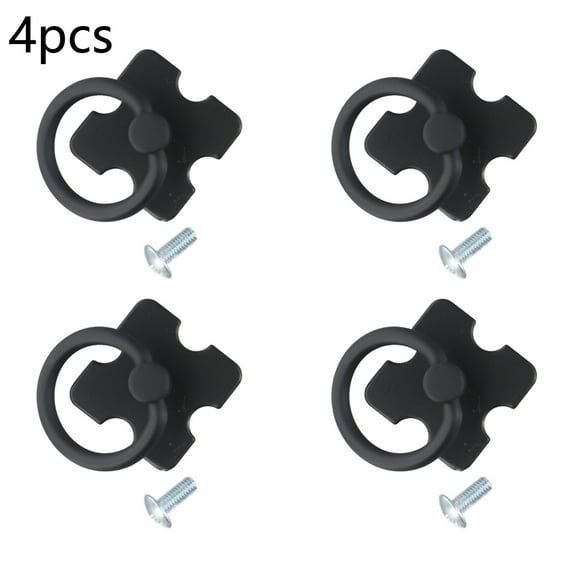 Mexican Pine Furniture Metal Handles Vintage Drawer Knobs Pulls 2Pc Black