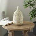 thumbnail image 3 of DecMode 15" Handmade Antique Style Distressed Beige Metal Vase, 3 of 10