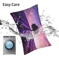 thumbnail image 5 of KLL Lavender Field Sunset Pillow Covers Envelope Closure,Super Soft and Cozy Fuzzy Fleece Pillow Case Cover 16"x24", 5 of 5