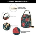 thumbnail image 4 of FORMRS Crossbody Bag for Women Quilted Travel Shoulder Cell Phone Purse with Chain Strap Handbag, Red Christmas Leaves, 4 of 7