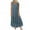 Blue, variant on Lolmot Women Plus Size Dress Summer Casual Loose O-Neck Sleeveless Ethnic Wind Printed Cotton Linen Bohemian Long Maxi Dress Flowy Sun Dress