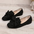 thumbnail image 6 of Women's Bowknot Square Toe Ballet Flat Shoes Low Top Casual Dress Shoes Comfortable Slip On Flat Low Top Loafers Black Size 8.5, 6 of 6