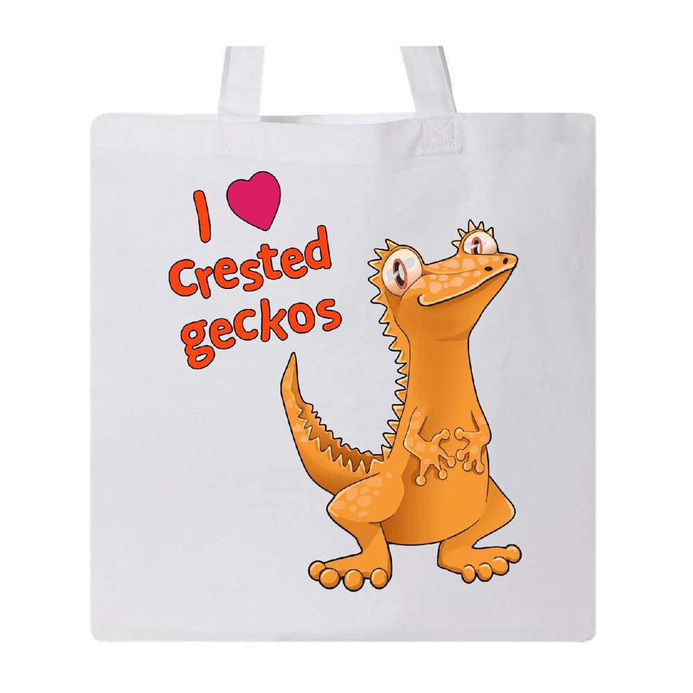 INKtastic I Love Crested Geckos Tote Bag