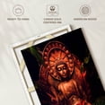 thumbnail image 6 of Elephant Stock Ornate Buddha Statue Wall Art - Vertical Canvas Wall Art - Living Room Wall Decor - Religion And Spirituality Canvas - Black And Teal Decor - 8" x 12", 6 of 8