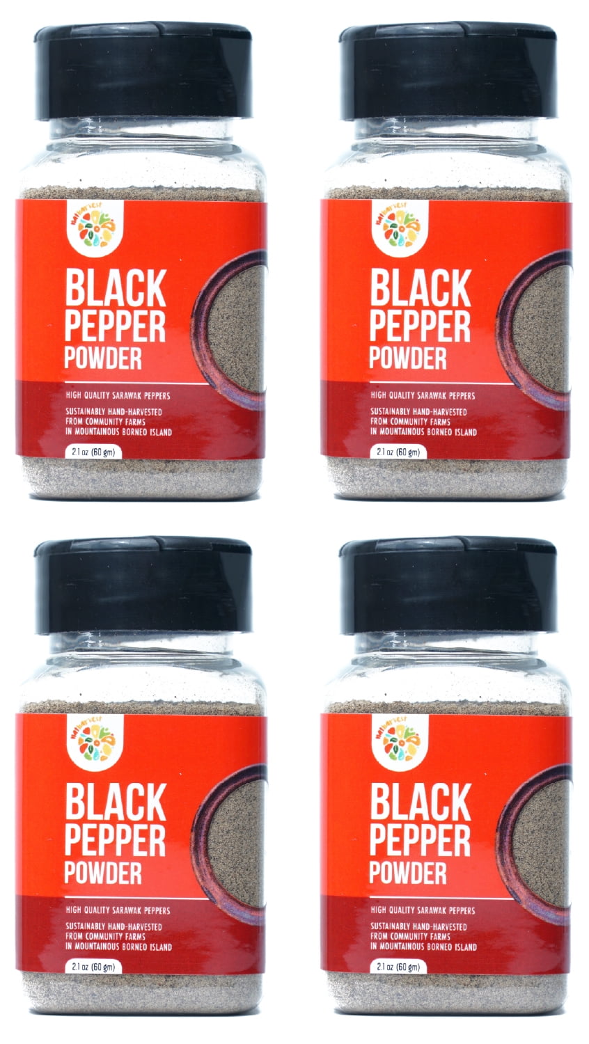 Natharvest Black Pepper Powder, 8.4 oz (240 gm) Pack of 4