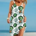 thumbnail image 2 of Hawaii Robe d'Été Imprimée Florale Vêtements de Plage pour Femmes Robe Mini Col Rond Tenue de Resort Tendance Robes Jupes Amples pour Dames FJH, 2 of 6