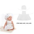 thumbnail image 1 of Baby Cook Cloth  Baby Photograph Cloth  Baby Cook Photograph Cloth  Baby Photography Cloth Kids Photography Newborn 100Day White Little Baby Cook Photograph Cloth With Hat Set ANGGREK Baby Photograph Cloth, 1 of 8