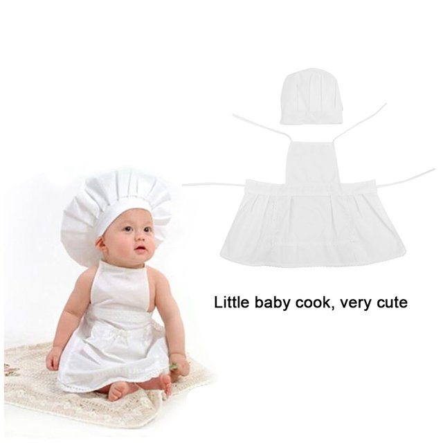 Baby Cook Cloth Baby Photograph Cloth Baby Cook Photograph Cloth Baby Photography Cloth Kids Photography Newborn 100Day White Little Baby Cook Photograph Cloth With Hat Set ANGGREK Baby Photograph Cloth