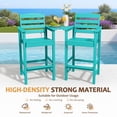 thumbnail image 5 of RIAFUN HDPE Height Bar Stools Set of 2 with Removable Connecting Table, Weather Resistant Outdoor Tall Adirondack Chairs with Umbrella Hole for Patio, Poolside, Garden, Turquoise, 5 of 11