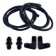 thumbnail image 4 of 6AN PTFE Line Fitting accesorio 7ft PTFE con accesorio -1/4NPT adaptadores de negro reemplaza profesional Sunnimix  ajuste de línea, 4 of 6
