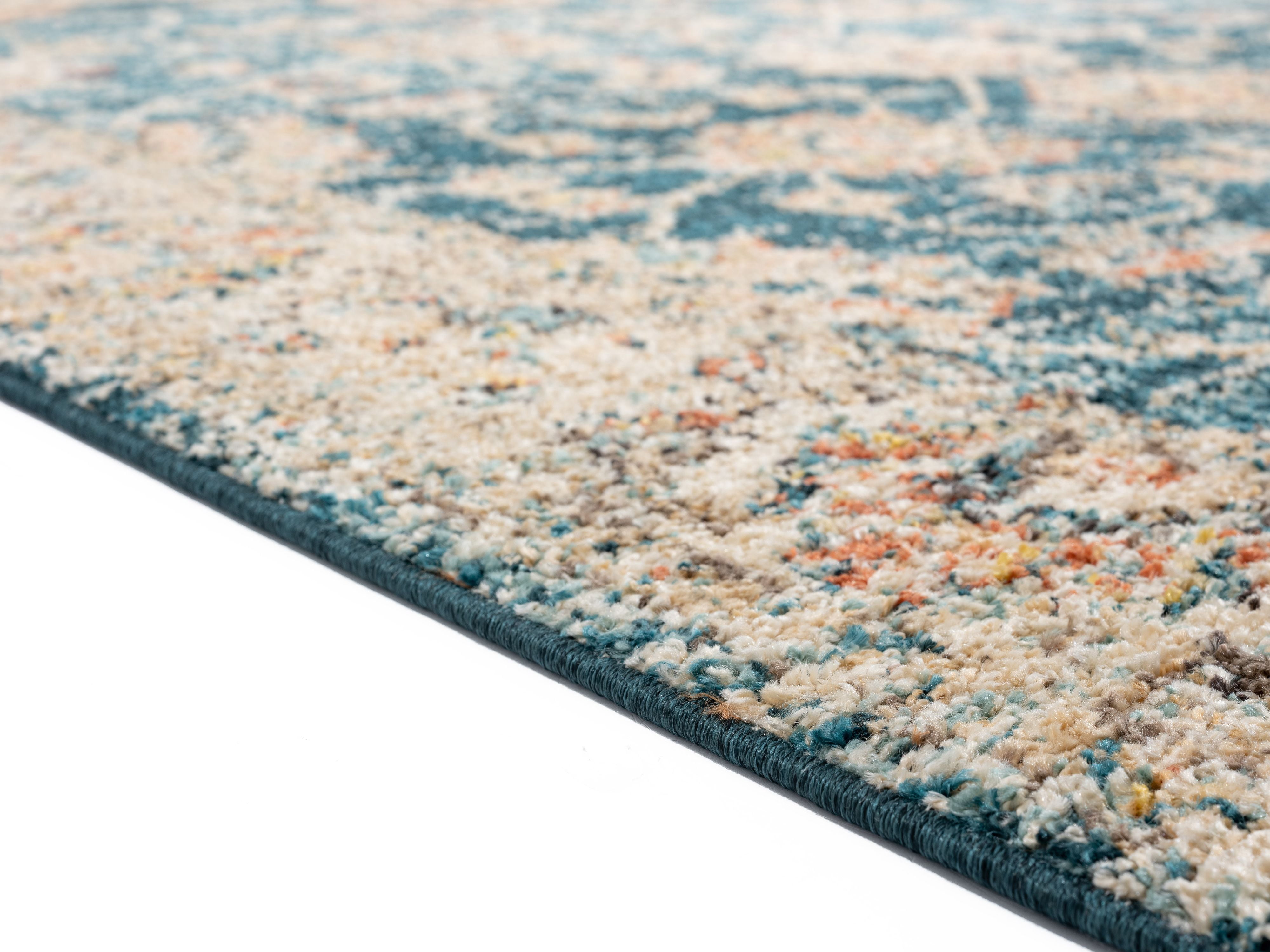United Weavers Storybrooke Willow Oriental Cerulean Woven Olefin/Frieze Area Rug or Runner