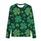 thumbnail image 3 of Blusas y camisas de manga larga con cuello redondo y estampado de San Patricio para niños, blusa informal de manga larga con cuello redondo, blusa de poliéster para niñas, 3 of 4