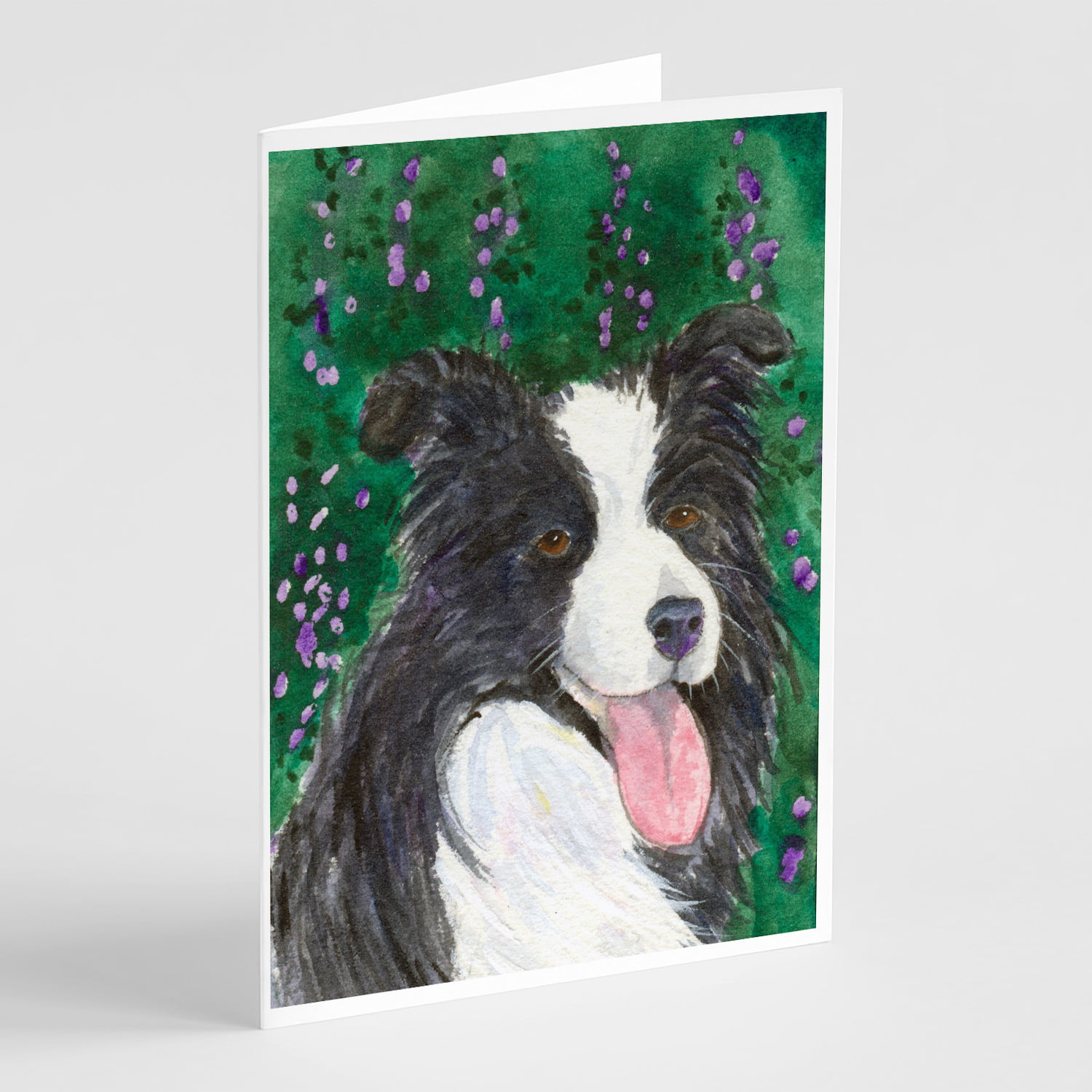 5X7 Happy Border Collie Greeting Card 