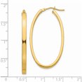 thumbnail image 5 of 14K Yellow Gold 14Ky 3mm Polished Oval Hoop Earrings (21 X 3) Made In Peru pre794, 5 of 6