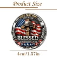 thumbnail image 4 of US Veteran Challenge Christ & Veteran Commemorative With Patriotic American Flag Design Memorial For Veterans Collectors, 4 of 9