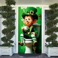 thumbnail image 4 of Decoraciones para el Día de San Patricio, Accesorios para el Día de San Patricio, Cubierta para Puerta del Día de San Patricio, Decoración Festiva para Exteriores de Irlanda, Bandera Vertical Colgante, 4 of 6