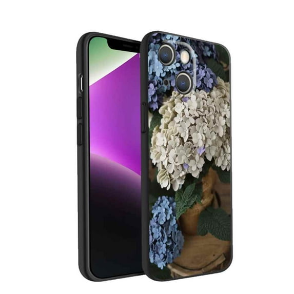 Vintage-Floral-Rubber-Liner Phone Case, Degined for iPhone 14 Plus Case Men Women, Flexible Silicone Shockproof Case for iPhone 14 Plus