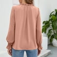 thumbnail image 5 of Summer Savings Clothing 2023 loopsun for Womens Winter Tops Sweatshirt,Women's Fashion Autumn Winter Long Sleeve Solid Blouse V-Nec Ktie Rope Tops, 5 of 5