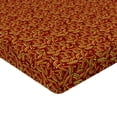 thumbnail image 2 of Ambesonne Abstract Fitted Sheet 2 Pcs Set, Wavy Art, King, Burgundy Mustard, 2 of 3